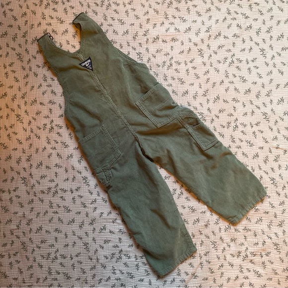 Green Corduroy OshKosh Overalls - Picture 2 of 4